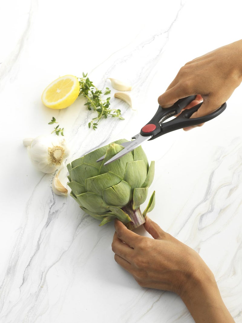 GoodCook Good Cook Shears, Gourmet Stainless Steel,Black & Silver,Medium,24276 - Image 4